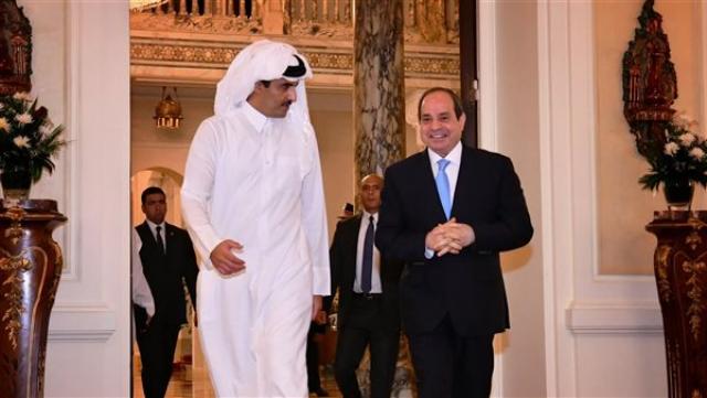 الرئيس السيسي والامير تميم