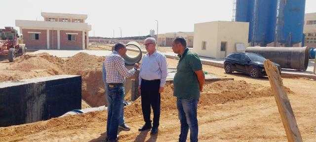 بالصور..  التجهيزات النهائية لعملية الربط بمحطة مياه الشرب رقم 4